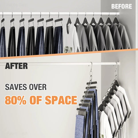 Comparison of Seven Loop Metal Closet Hanger Chain 10 Pack Space Saving Hangers Holds Seven Garments In One Compact Vertical Design