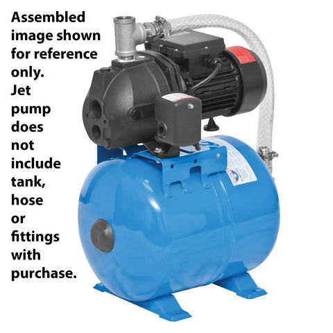 Half Horsepower Cast Iron Convertible Jet Pump With 7 GPM At 40 PSI Dual Voltage 115 230 Volts Durable Pump Body Thermal