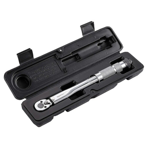 Beast Mode 1/4 Inch Drive Click Torque Wrench 35 200 In Lb Range Heavy Duty Cr V Steel Build in protective case.