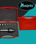 MT3 Teng Style Rotary Broach Holder with 7 Piece Square Broach Set in red case for lathe or CNC machines