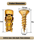 Hinge Repair Kit With 6x14mm Screws And Expansion Anchors For Stripped Screw Holes showing product dimensions
