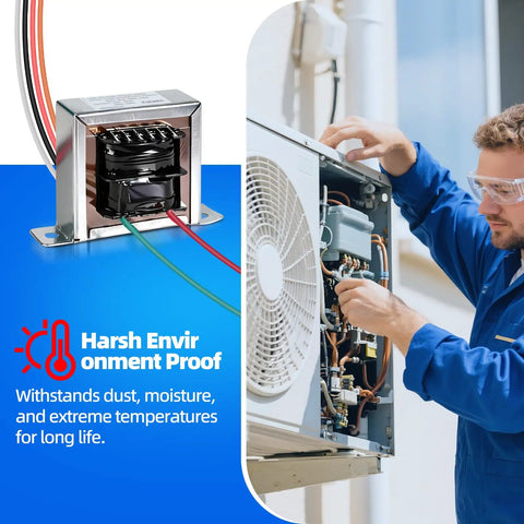 Pro Grade Industrial Control Transformer 24V 40VA Multi Tap 120 208 240V To 24V AC With Foot Mount for HVAC