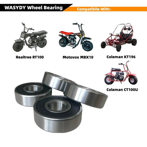 6201RS Mini Bike Wheel Bearing Kit For Coleman CT100U CT100X RB100 RB200 Baja Motorsports with mini bikes and go-kart