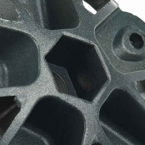 Close-up of Rock Solid High Performance Steel Wind Turbine Hub Assembly showcasing intricate design for 3 or 5 blade rotors.
