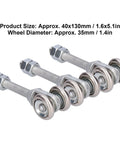 3 Pieces Track Roller Wheels For Sliding Doors With Steel Dual Wheel Trolley Roller For Rail Door Suspension Ideal For Glass Sliding Doors 35mm Diameter Durable Iron Material High Hardness And Wear Resistant For All Door Types