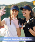 Two women posing with Full Finger UV Protection Driving Gloves For Women, Breathable Touchscreen UPF 50 Sun Blocking Gloves