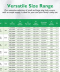 Size chart for Four Sizes T Shaped Silicone Plugs 3.0 MM, 3.3 MM, 3.5 MM and 3.8 MM 0.125 Inch, showing dimensions and quantities.