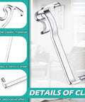 No Sweat 3 Inch Valance Clips For Horizontal Window Blinds, 12 Pack Plastic Mounting Retainers, showcasing durable plastic design.