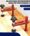 20mm Dog Clamp Set With Protective Pads Red Aluminum Alloy Table Clamp For Woodworking Benches Quick Setup Positioning Pins