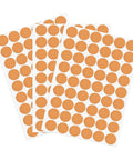 Peel And Stick Self Adhesive Screw Hole Covers 21mm PVC Caps For Wood Furniture Cabinets Shelves And Wardrobes 162 Pcs Textured Orange Dustproof Caps Protect Screws From Rust And Corrosion on white sheets