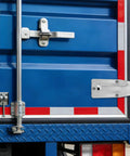 Heavy Duty Stainless Steel Dump Trailer Hinges For Utility Truck Bins And Doors, Corrosion Resistant, Smooth Operation, Built For Harsh Outdoor Environments And Tough Weather, Long Lasting Reliability, Easy Install on blue trailer door