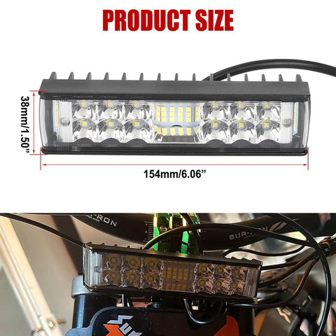 LED Headlight Bar For Sur Ron Light Bee S And Segway X160 X260 Dirt Bikes 7 8 Inch Handlebar Fit Plug And Play Brighter Beam And Wider View For Night Riding