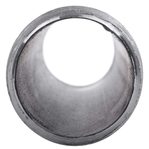 Close-up view of the end of a Three Quarter Inch By Ten Inch Black Steel Pipe Four Pack For Diy Rustic Industrial Furniture Projects Pre Cut And Ready To Roll Fits Standard Three Quarter Inch Threaded Black Malleable Iron Fittings.