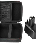 Straight Up Eva Hard Travel Case For Tesla Ccs1 J1772 Charging Adapter Slick Carry Pouch with open design and charging head.