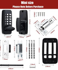 Mechanical Keyless Entry Door Lock With Keypad Password Access No Batteries Or Wiring 100 Percent Mechanical Security Built Tough Outdoor Lock parts and dimensions