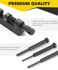 13 Piece Chain Breaker Tool Kit with Universal Chain Cutter and Riveter Set components made of durable chromium steel.