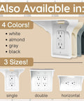 Double Wall Outlet Shelf With Cord Strap And Toothbrush Holder Wall Mounts For Alexa Echo Dot And HomePod available in 4 colors and 3 sizes