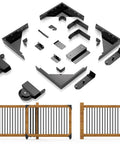 Heavy-Duty Galvanized Steel Sliding Gate Kit With One-Piece Safety Lock, Anti-Sag Design And Smooth Silent Rollers for Wooden Gates