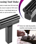 Pro Grade Five Piece Blacksmith Anvil Hardy Tool Set With Hot Cut Tool Creasing Stake Bottom Fuller Turning Bending Fork Forge