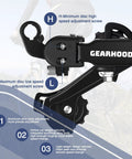 6/7 Speed Rear Derailleur Direct Mount, lightweight aluminum body, for mountain, hybrid, cruiser bikes, smooth shifting.