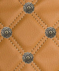 30 Piece Retro Zinc Alloy Upholstery Tacks And Furniture Nails 22mm Round Heads With 10mm Shank For Sofa Chair Bed DIY Makeovers To Snag Quick Fixes And Level Up Your Home Digs Today on a tufted leather surface.