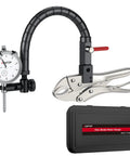 0 To 1 Inch Runout Gauge Set With Dial Indicator, 0.001 Inch Resolution, 13.77 Inch Flexible Arm, 7 Inch Locking Pliers