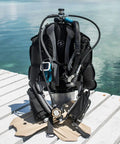 Rogue Dive BCD Gear Upgrade Lightweight Modular Back Inflation Buoyancy Compensator With ModLock Connectors on dock
