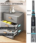 Full Extension Drawer Slides Side Mount 10 To 24 Inch Ball Bearing Metal Black Rails Track Guide Glides Drawer Runners