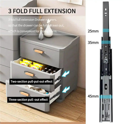 Full Extension Drawer Slides Side Mount 10 To 24 Inch Ball Bearing Metal Black Rails Track Guide Glides Drawer Runners