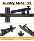 Hidden Pivot Door Hinge Kit Black 360 Degree Swing Hinges Heavy Duty 570 Lbs Load Bearing With Silent Operation