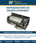 Genuine OEM Refrigerator Ice Maker Assembly Replacement for DIY Friendly Install Replaces W11414318 W11262316