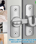 Two Pack Ninety To One Hundred Eighty Degree Barn Door Lock Flip Latch Hardware No Drill Punch Free Design Heavy Duty Security Sliding
