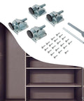 4 Pack Adjustable Cabinet Leveling Feet Steel Furniture Leg Levelers with Lock Nuts for Tables Benches Workbenches and Cabinets