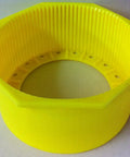 Hex Edge 7.25 Inch Tank Boot For Flat Bottom Aluminum Tanks Blue Plastic Stand Off Boot With Drainage Channels, top view