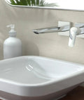 Ultra Sleek Dope 1 Handle Wall Mounted Bathroom Faucet For Vanity Sinks 2 Hole Setup Chrome Finish That Stays Shiny
