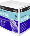 Absorbent Recycled White Tee Shirt Rags With Colored Trim In An 8 Pound Box For Cleaning And Shop Use Durable Washable Rags For Auto Home Garage And Pro Grade DIY Projects