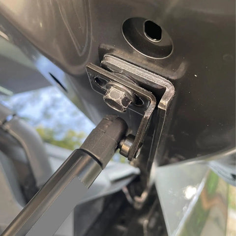 Close-up of Mazda CX5 Hood Struts Kit 2018 2019 2020 2021 2022 2023 2024 2025 Front Engine Hood Lift Dampers installed