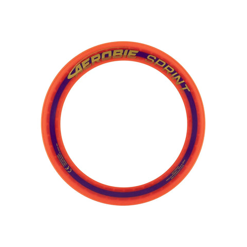 10 Inch Sprint Ring Flying Disc for Maximum Distance, Lightweight Outdoor Ring Thrower with soft edges, orange color