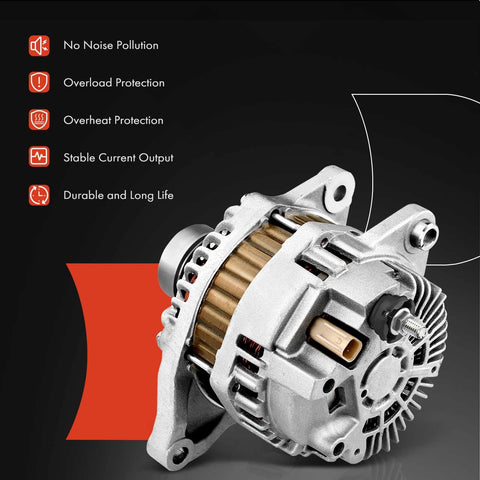 Alternator Drop In Compatible With Jeep Compass Patriot 2007 Through 2017 Chrysler 200 2011 Through 2013 Sebring 2007 Through 2010 Dodge Avenger 2008 Through 2013 Caliber 2007 Through 2012 1.8L 2.0L 2.4L 115A 12V CW 6 Groove Pulley High Output