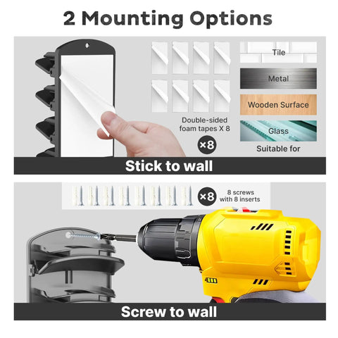 Flex Your Stash With This Double Layer Hat Rack That Stores Forty Baseball Caps No Sweat Includes Smooth Spring Clips And Rock Solid Adhesive Or Screws For Wall Closet Or Door Setup Matte Black