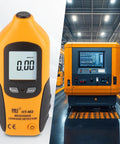 Microwave Tester With Digital LCD Display EMF Leakage Detector 2450 MHz For Home Oven Safety Testing Built In Alarm Alerts You When Radiation Levels Rise Yellow Battery Not Included, front view