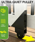 Beefy Sliding Gate Hardware Kit For 1 To 2 Inch Thick Wood Gates With Adjustable Guide Roller And Outer Corner Bracket Built Tough For Wood Fences Deck Gates Easy Install And Smooth Sliding, black steel roller on wood gate