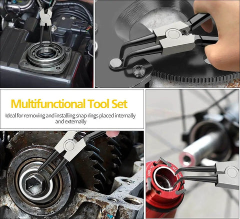 500Pcs Retaining Ring Set M4 To M28 With 21 Sizes Alloy Steel Circlip Snap Ring Kit Including 4 Pliers For Internal And External Snap Rings Pro Grade For Automotive Machinery And DIYers used on automotive parts