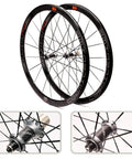 700C Road Wheelset With 40mm Rim Profile Reflective Aluminum Alloy Rim Carbon Fiber Tube Hubs Quick Release 8 9 10 11