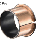 Straight Heavy Duty Flanged Sleeve Bearings With Oilless Bronze Sintered Build 40Mm Bore X 44.5Mm Od Drop In Ready Design Zero Hassle Maintenance Slick Sliding Action Pack Of Two close-up view showing a single bronze sleeve bearing.