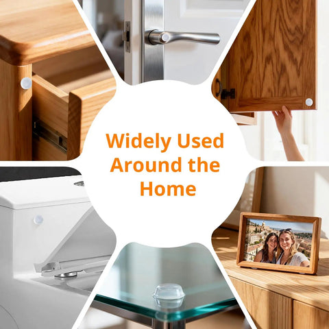 192 Pack Ultra Clear Silicone Cabinet Door Bumpers With Premium Self Adhesive Backing For Easy Peel And Stick Setup On Kitchen Drawers Soft Close Protectors for preventing noise in various household settings.