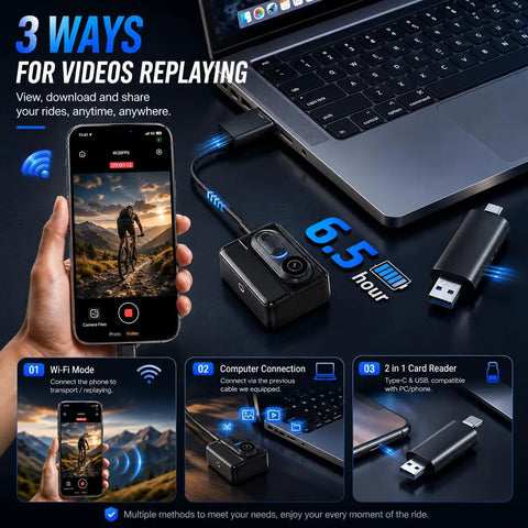 4K Mini Wearable Body Camera With 64GB Magnetic Thumb Size Action Cam 6 Axis Stabilization Shake Free Auto Exposure Hands Free POV