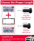 Anti Theft Black Stainless Steel License Plate Screws For BMW And Tesla 0.8x8mm M5 Bolts With Caps Rustproof Security Fasteners