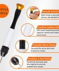 Pin Vise Hand Drill Set With 25 Micro Drill Bits 0.6mm To 2.5mm for Ultra Precise Hobby Drilling on Miniatures and more