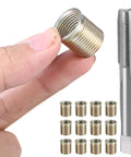 Hotty Plug Thread Repair Kit M14 Inserts Plus 16x125 Tap Set Stainless Steel Sparks Hole Fixer For Gas Engines Professional Tool, M14 insert and tap set